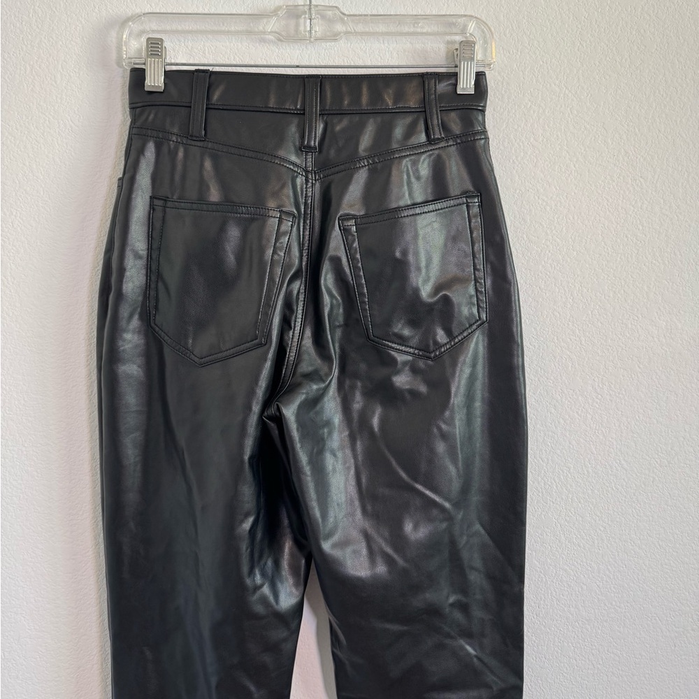 Abercrombie‎ & Fitch 90s Straight Ultra High Rise Faux Leather Pants Size 26/2 - Picture 7 of 12